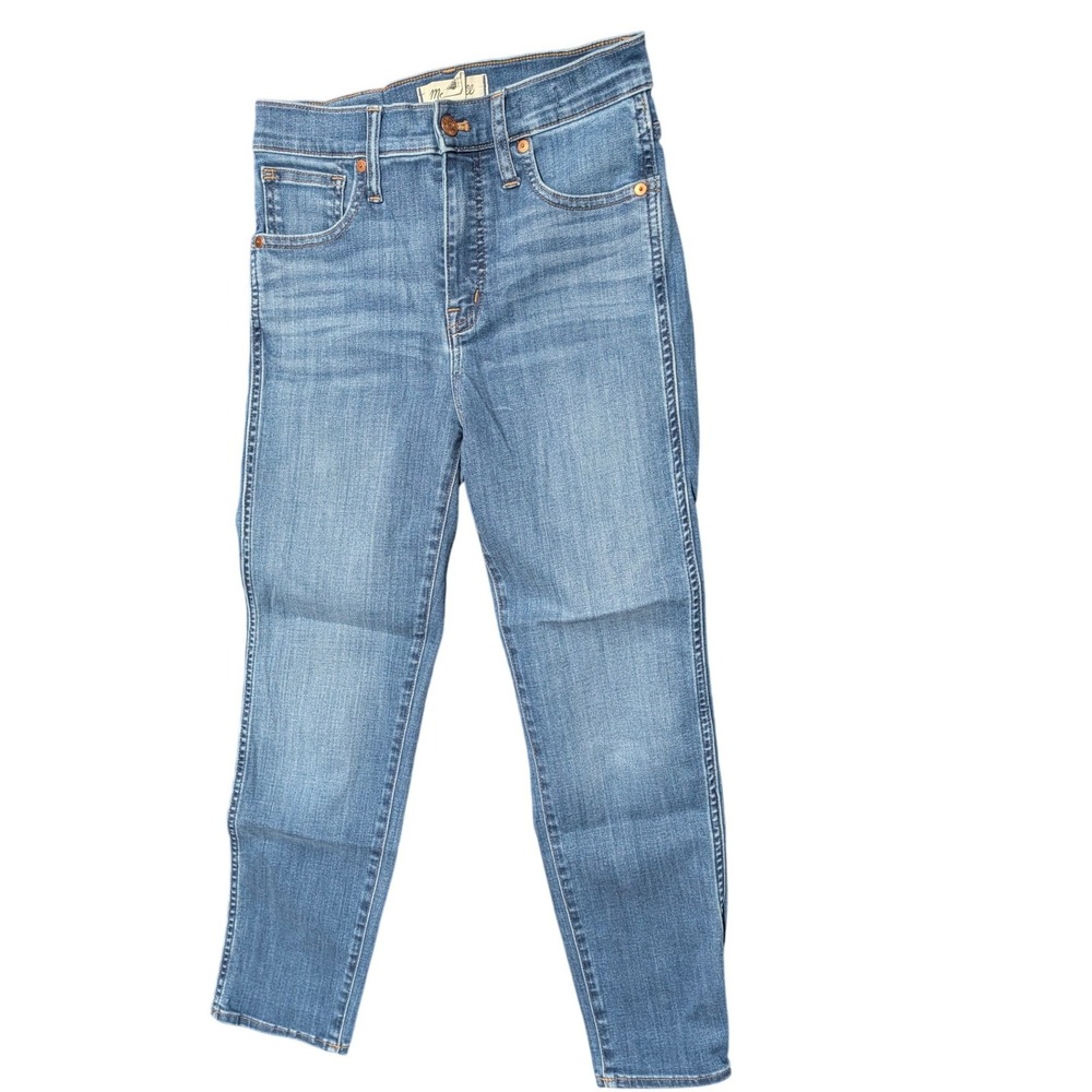 Madewell Stovepipe High‎ Rise Straight Leg Jeans Medium Wash Blue Size 25